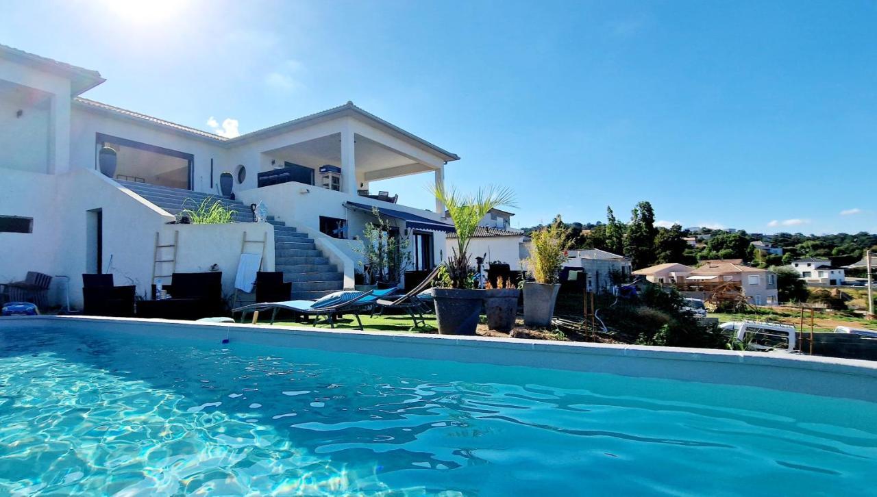 Villa Bistinetti Rez De Villa Tout Confort Avec Piscine Penta di Casinca Kültér fotó