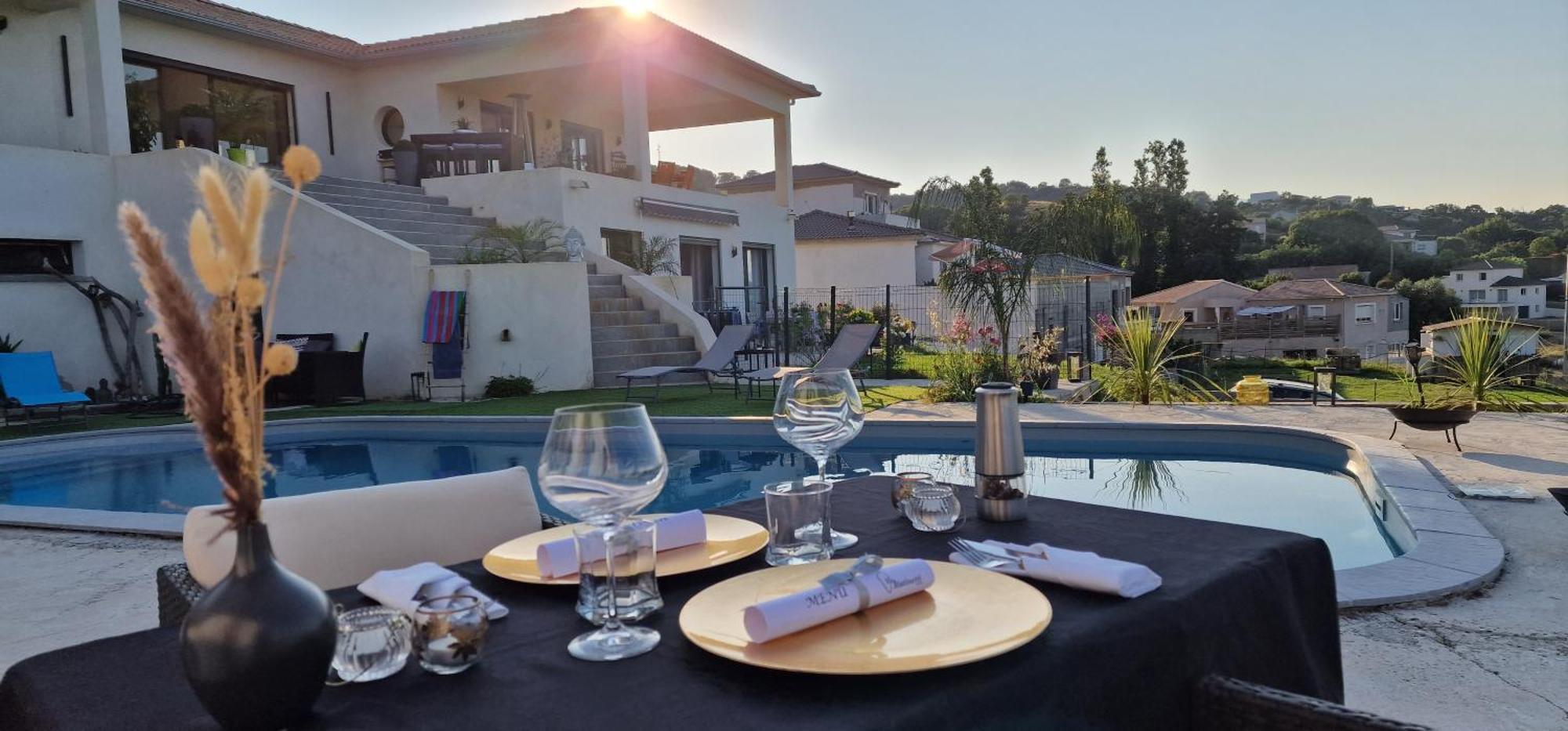 Villa Bistinetti Rez De Villa Tout Confort Avec Piscine Penta di Casinca Kültér fotó